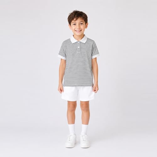 Image of Mud Kingdom Boys Polo Shirt Short Sleeve School Uniform Pique Polo Summer