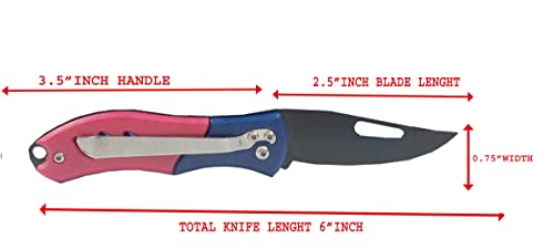 Shruthi Dual Dynamo Pink Carbon Steel Foldable Knife (Manual) For Kitchen, Home,Travel and Office Tool Carbon Steel pack of 1
