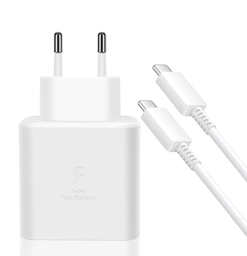 Chargeur 45W Super Charge Rapide pour Samsung Galaxy S25 Ultra,S24+,S24 Ultra,S23+,S23 Ultra, S22,A54,Z Fold5,Flip5,Fold6, Flip6,Tab S10 S9 S8 Ultra,Prise...