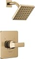Delta Velum 14 Series Shower Faucet Set, Brushed Gold Shower Head and Handle Set, Valve Trim Kit, Champagne Bronze T14237-CZ (Valve Not Included)