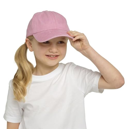 Casquette enfant respirante rose pour les sorties au parc et la plage