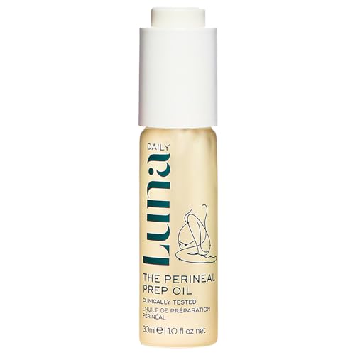 Luna Daily Birth Prep Massage Oil for Pregnancy | Perineal Skin Prep with Jojoba Vitamin E & Rosehip | Hydrating Firming & Moisturizing | Gentle Massage for Birth Recovery & Stretch Support 30ml