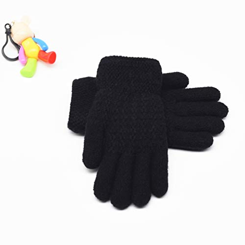 Winter Gloves for Boys Girls - Kids Warm Knit Thermal Cable Knitted Gloves Wool Fleece Lined Mittens for Cold Weather4