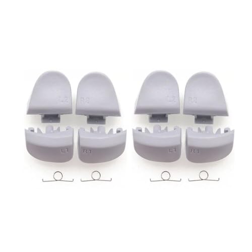 EC Support �݊��i PS5 ���C�����X�R���g���[���[ DualSense �f���A���Z���X BDM-010 L2 R2 �g���K�[ �{�^�� �o�l �X�v�����O ���� ���i �C�� �p�[�c (V3_White_2Sets)