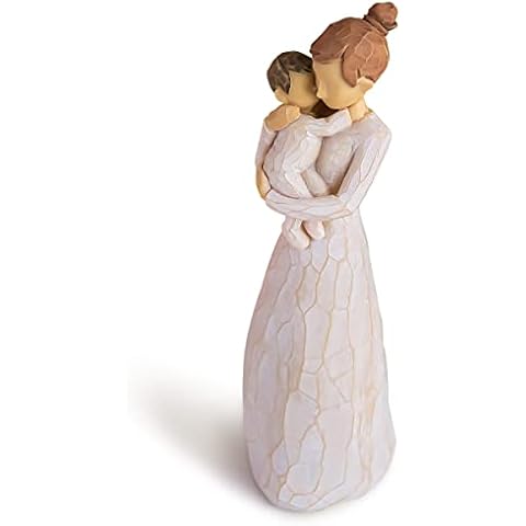 Mom and Baby Figurine Statue Gift, Sculpted Hand-Painted Mother Son Daughter Figure Birthday for Mom (Angel of Mine) Cover