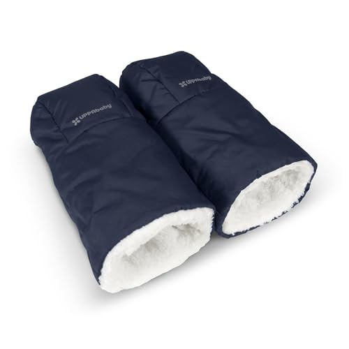 Image of UPPAbaby CozyHandmuff - Easily Attaches to Stroller Handlebars - Ultra-Plush, Weather-Proof Hand Protection - Noa (Navy)