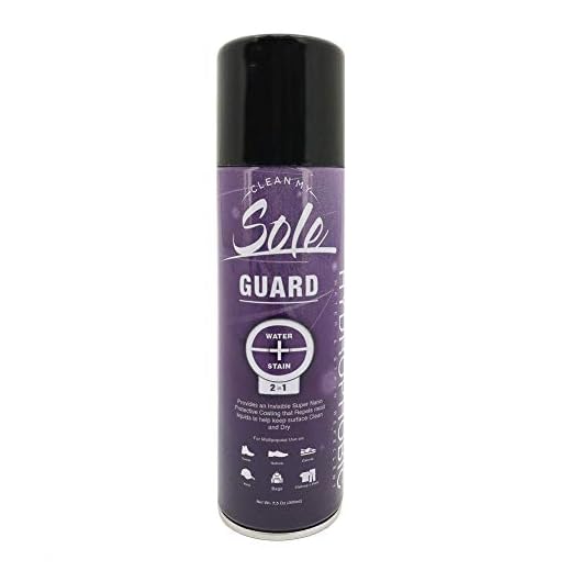 Clean My Sole Guard Waterproof Protection For Sneakers Repels Liquids & Stains On Nubuck Leather, Suede, Fabric, Canvas, Upholstery and more 7.5 Oz