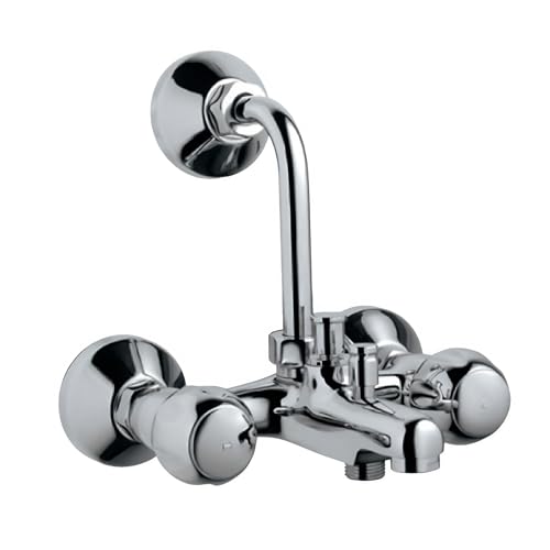 Image of JAQUAR Clarion Series Wall Mixer 3-in-1 System with Provision for Both Hand Shower & Overhead Shower Connecting Legs & Flanges (Without Hand & Overhead Shower)
