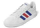adidas Homme Grand Court Base 3.0 Shoes, FTWR White/Team Royal Blue/Pure Ruby, 42 EU