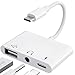 Produktbild 3 in 1 Adapter USB C auf 3 5 Klinke Kopfhörer mit Ladegerät OTG USB Adapter, Typ C auf Aux Audio Kopfhörer Klinkenstecker Splitter für Samsung Galaxy S22/S21/S20 i-Pad Pro Air Pixel 6/5/4(Weiß)