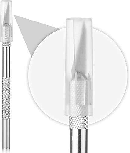 Image of Detail Precision Pen Knife with 5 Interchangeable Sharp Blades for Carving & Mat Cutting Paper Cardboard Sheets Craft Razor Cutter Blade Art Pencil Pack of 1