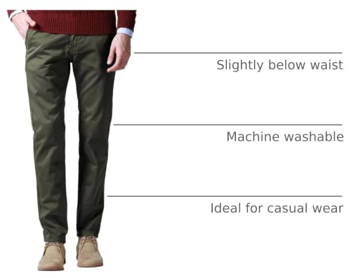 Image of Match Mens Regular-Fit Casual Flat Front Chino Pants