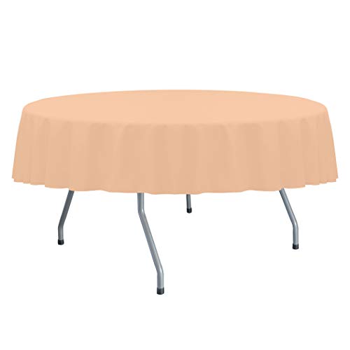 Ultimate Textile Fitted Cotton-Feel Tablecloth, Peach