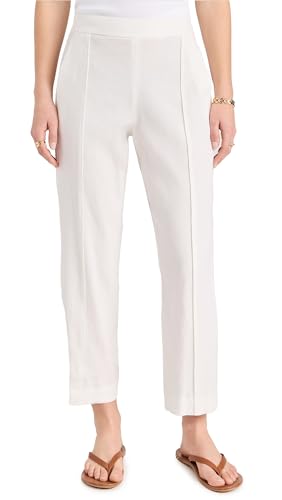 Vince Women's Mid Rise Tapered Pull On Pants, Off White,