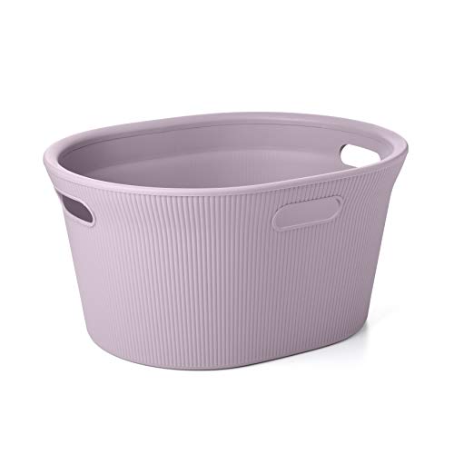 Tatay 1042002 - Baobab Cesta para la Colada, Plástico polipropileno, Lila pálido, 35 litros de capacidad. 52 x 42,5 x 26,5