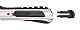 Wedo 787018 Safety Cutter 2-in-1, 18 mm, automatischer Klingenrückzug, Rasterautomatik, integrierte Abbrechhilfe, silber/schwarz