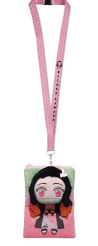 Dragonne en peluche Nezuko Demon Slayer avec porte-cartes antichoc