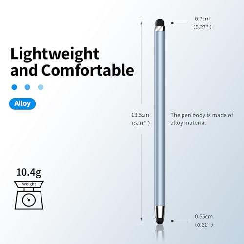 Image of Stylus Pen for Touchscreen,5 PCS Stylus,2-in-1 Stylus Pen for iPad, High Sensitivity Precision Suitable for Touch Screens of iPhone /ipad /Android Tablet(Silver /Blue /Rose Gold /Purple /Light Green)