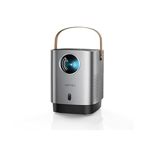 Mini Beamer 1080P Full HD WiFi Bluetooth, 13000 Lumen Klein Tragbarer Beamer, TOPTRO LED Heimkino Video Projektor mit Elektrischer Fokus, 4D/4P Trapezkorrektur, Zoom für TV Stick/Smartphone/HDMI/USB