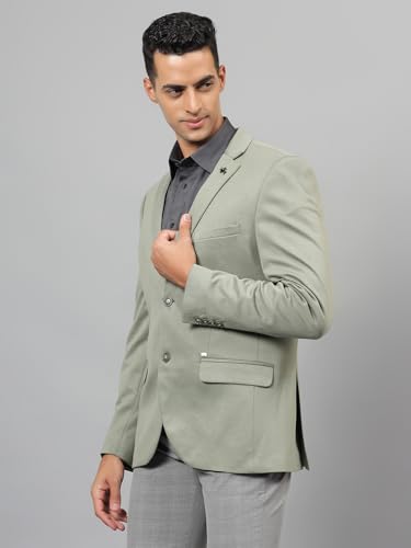 Image of Cantabil Solid Full Sleeves Notch Lapel Casual Blazer for Men | Casual Blazer for Men | Men Blazer for Casual | Blazer for Men Casual (P MBZC00061)