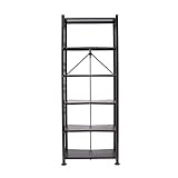Origami RB-OTM-BLA Bookshelf, Stamped Shelving, Black