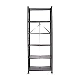 Origami RB-OTM-BLA Bookshelf, Stamped Shelving, Black