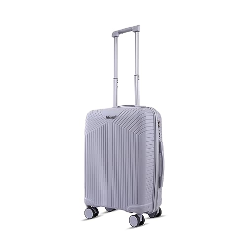 Image of V-Lite Galaxy 20 inch / 56 cms Cabin Hardside Trolley Bag for Travel, Light Grey Carry-On Spinner Luggage for Men & Women