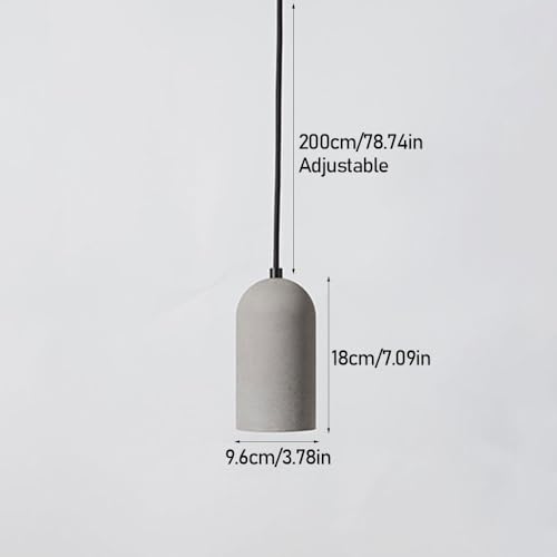 Lampe suspendue rétro industrielle en ciment gris de haute qualité - 8