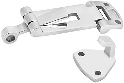 Miniatura 5 de Juego de hebilla de barco, abrazadera de escotilla de bloqueo antitraqueteo de acero inoxidable 316 120MM