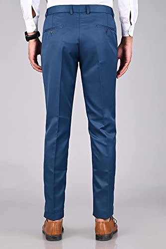 Image of Slim Fit Formal Trousers Black, Morpitch, Grey Combo with Morpich for Men - Polyester Viscose Formal Pants for Gents - Office Formal Pants Combo Pack of 3