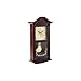 Bedford Clock Collection BED1423MAH Small Wood Wall Clock with Brass Pendulum and 4 Chimes, 22 Inch, Mahogany Cherry Oak