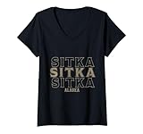 Photo Gallery donna sitka alaska vintage maglietta con collo a v Photo Gallery donna sitka alaska vintage maglietta con collo a v