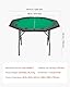 VEVOR klappbarer Pokertisch für 8 Spieler (126 cm) Kasino-Freizeittisch mit gepolsterten Schienen & Getränkehaltern, achteckige tragbare Spieltische mit Filz- und Metallbeinen, Texas Hold’em Poker