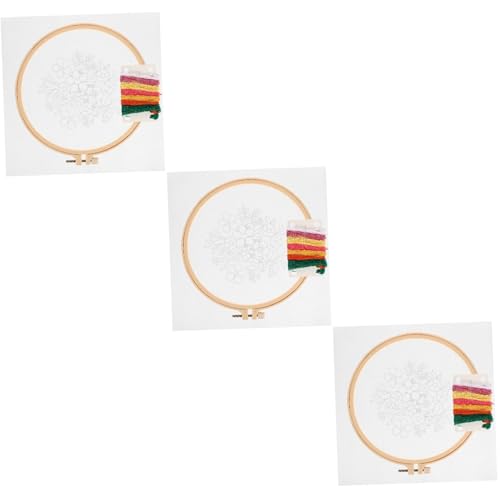 Kit broderie débutant STOBOK pour créer une décoration murale fleurie et moderne