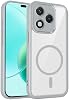 Funda transparente magnética compatible con Honor X8D, gris | Carcasa 2 en 1 de PC + TPU antichoque, delgada y resistente a rayones 2