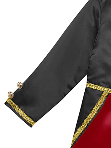 Choomomo Boys Circus Ringmaster Tuxedo Coat Kids Lapel Long Sleeve Halloween Showman Tailcoat Jacket4