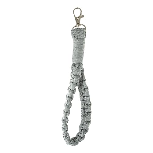 Trimits Make Your Own Macramé Decoration Kit, Silver Grey Keyring, Macrame Keyring, 2 x 21cm - Image 4