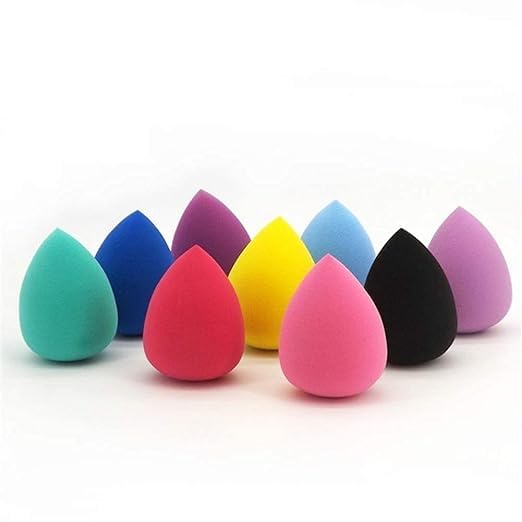 Image of Shimmer Multicolor Tear Shape Mini Beauty Blender Sponge With Storage Box - Pack of 5, Assorted Colour (Multicolor 5)