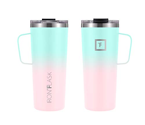 IRON °FLASK Taza de café Grip - 24 oz, a Prueba de Fugas, Botella de Acero Inoxidable aislada al vacío, Moderna Pared… - Imagen 4