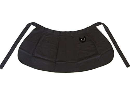 ☆ 百貨店 販売 ブランド エプロン 【 Atsuko Matano 】( マタノ アツコ ) 黒猫 が かわいい サロン エプロン (前掛け)28101 (グレー)