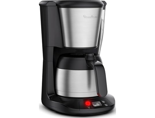 Moulinex Subito, Cafetera Filtro programable con jarra isotérmica, Capacidad de 0,9L, 12tazas, FT5S2DE0