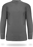 normani Herren Langarm Winter Ski Unterhemd Funktionsshirt mit Plüschfutter Farbe Anthrazit Größe S