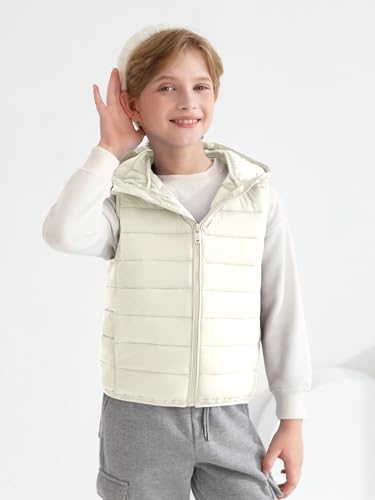 Image of Haloumoning Boys Puffer Vest Kids Sleeveless Zip Up Jackets
