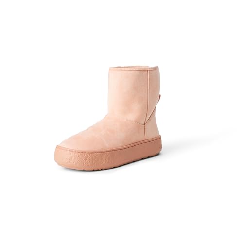 Amazon Essentials Girls Faux Fur Lined Low Ankle Winter Boots Pink 1 Little Kid