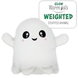 1i4 Group Warm Pals Scented Glow in The Dark Ghost, Microwavable Heatable and Coolable Bedtime Comfort Plush Toys Filled with Natural Grains and Lavender