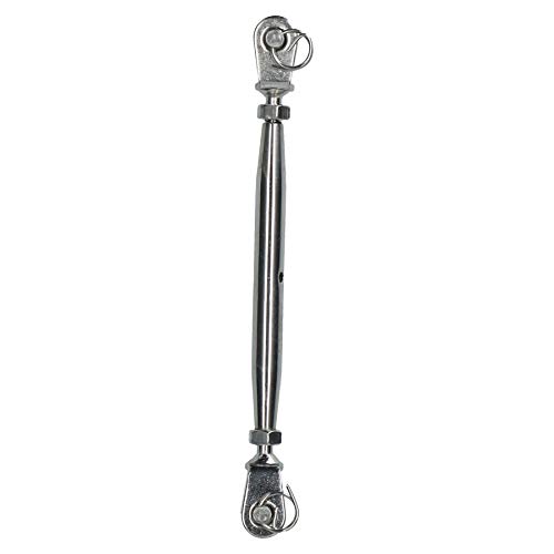 AB Tools Rigging Screw 6mm Jaw to Jaw Turnbuckle Straining Marine Grade Stainless 2PK miniatura 3