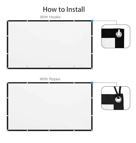 Pantalla de proyector portátil plegable 72 pulgadas miniatura 4