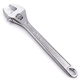 Navegando Adjustable Wrench, 15', Heavy-Duty, Professional Grade, 15 Inch Large Wrench – Drop Forged Steel, 47mm Max Opening, Metric & Imperial Scale, for Automotive, Plumbing, Industrial