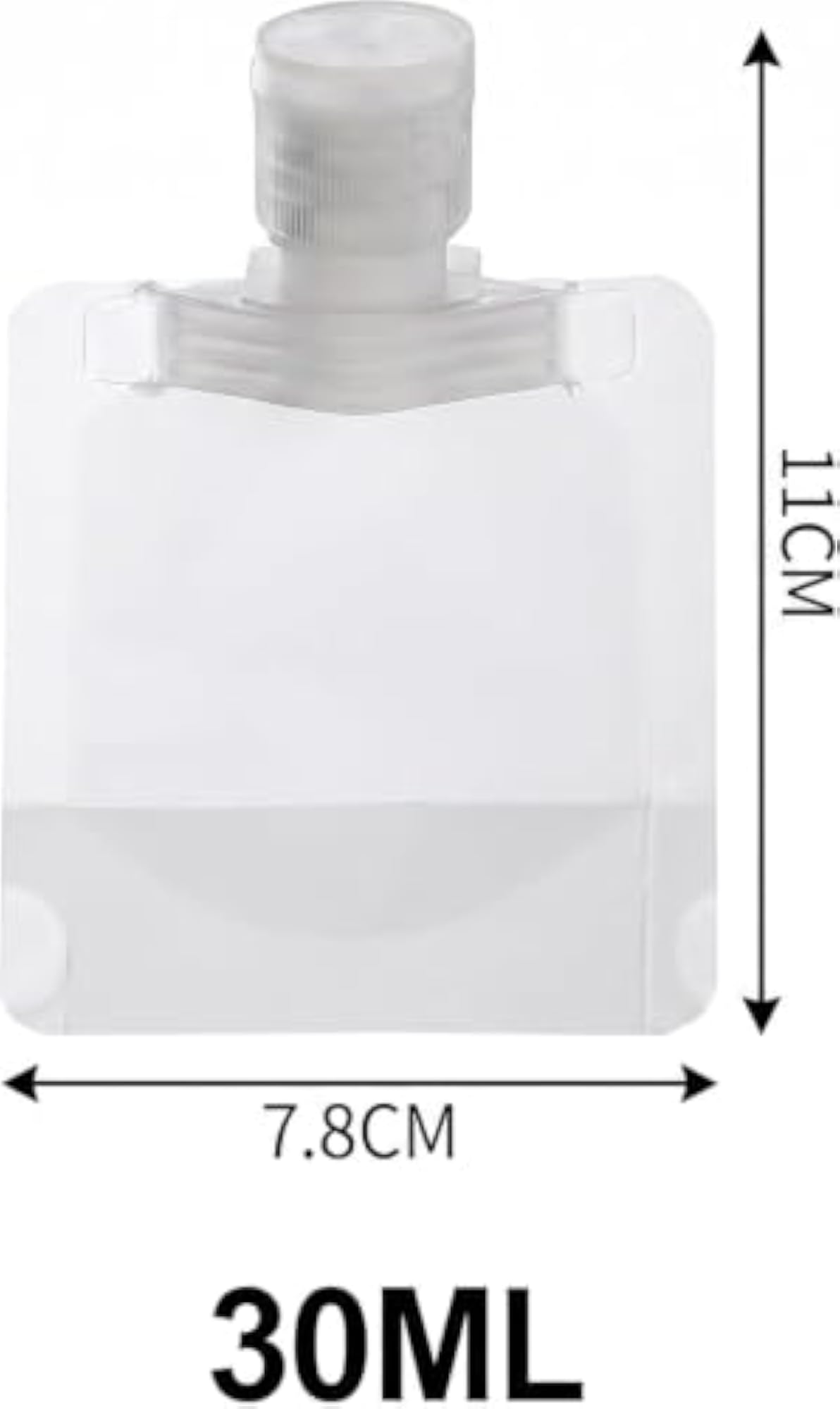Travel Size Refillable Empty Squeeze Pouch 10Pcs Set