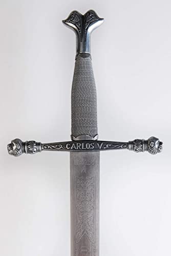 Jose Luis RUBIO Espada sin Filo de Carlos V Rey Emperador, de Acero Inoxidable Fabricada en Toledo....
